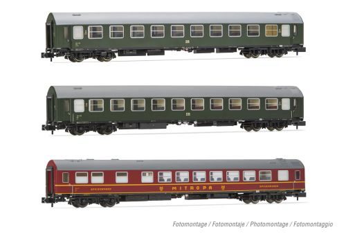 Arnold HN4422 DR 3er-Set OSShD Typ B Personenwagen grün 1x WR + 2x B  Ep.III